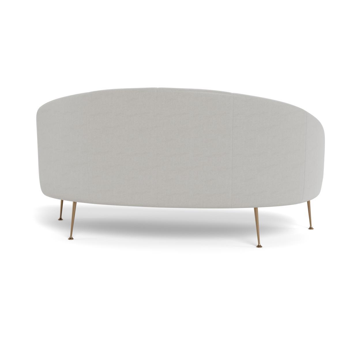 Heal's Bloomsbury 2 Seater Sofa Capelo LinenCotton Sea Salt Brass Feet - Heal's UK Furniture – image 5