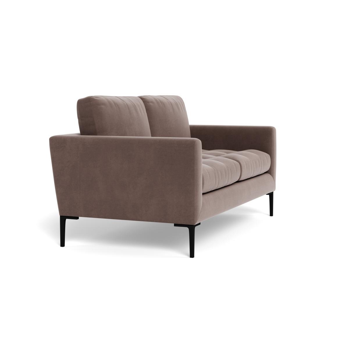 Heal's Eton 2 Seater Sofa Smart Velvet Mouse Black Feet - Heal's UK Furniture – image 2