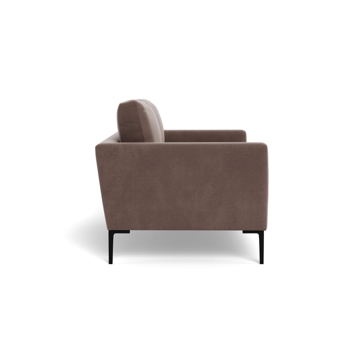Heal's Eton 2 Seater Sofa Smart Velvet Mouse Black Feet - Heal's UK Furniture – image 3