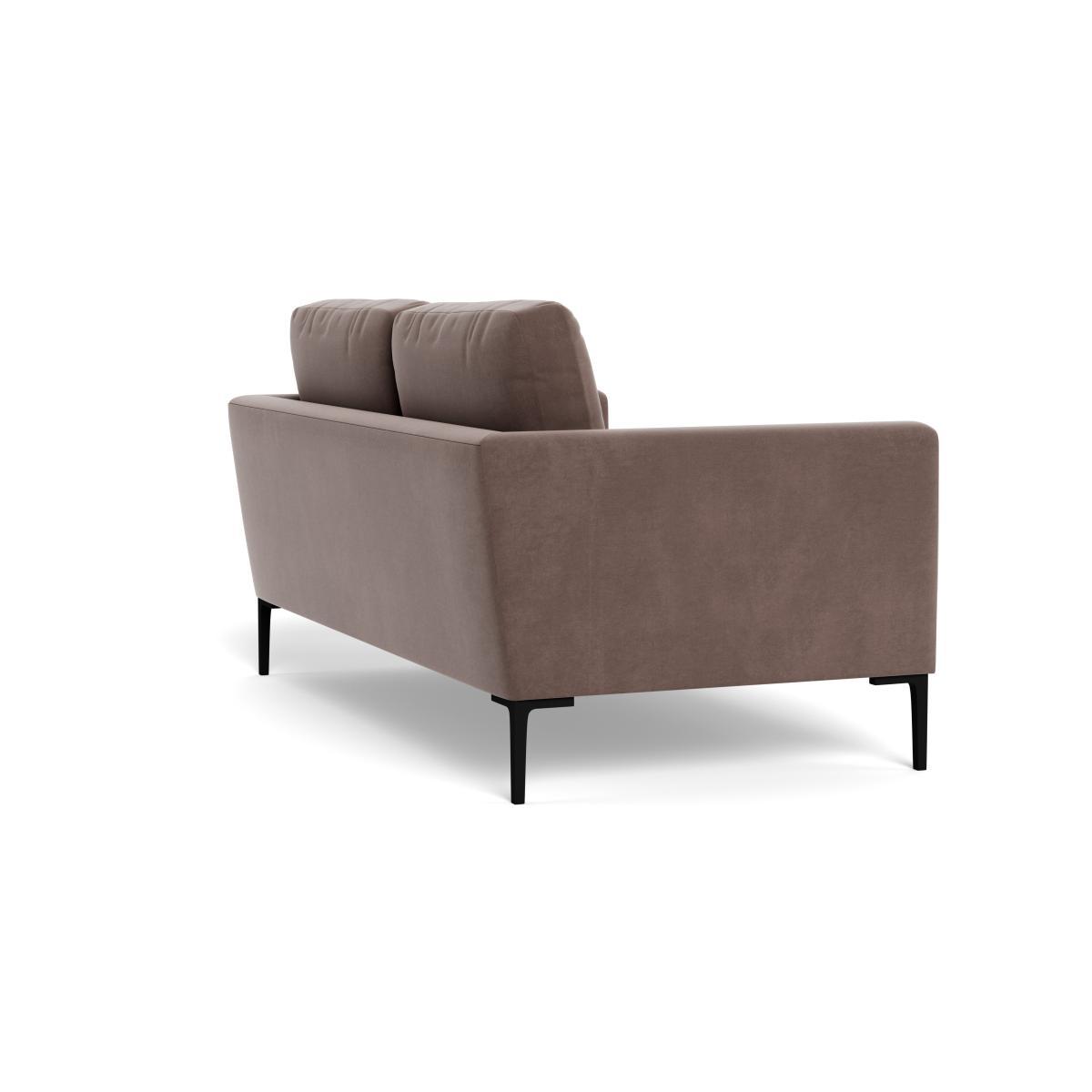 Heal's Eton 2 Seater Sofa Smart Velvet Mouse Black Feet - Heal's UK Furniture – image 4