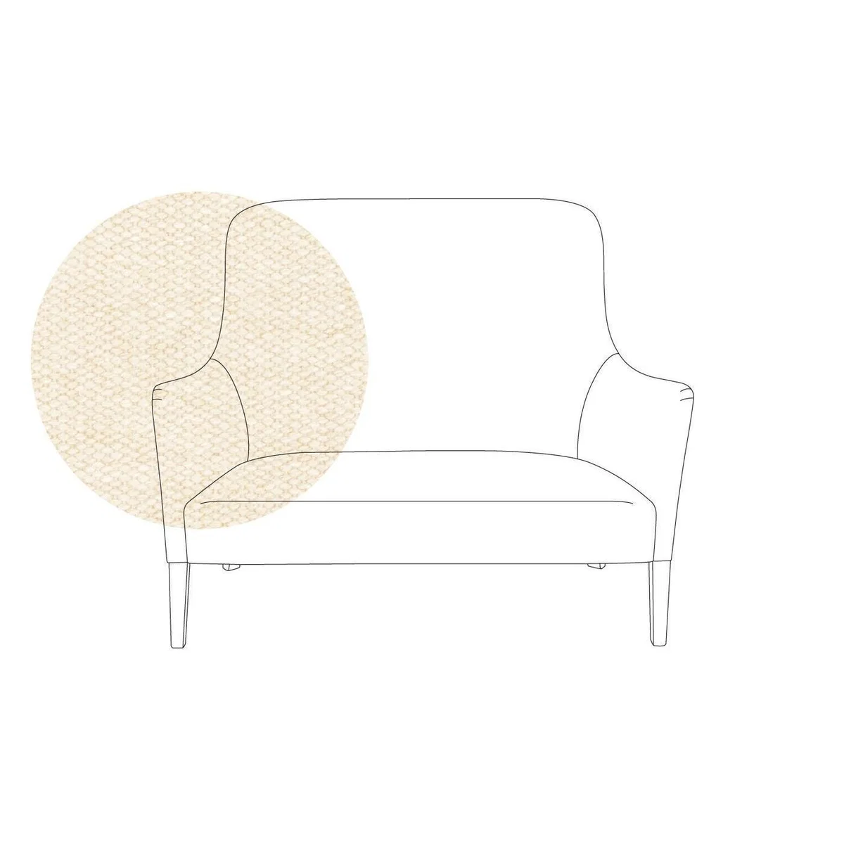 Heal's Pendel 2 Seater Sofa Melton Wool New Navy Walnut Feet - Heal's UK Furniture – image 13