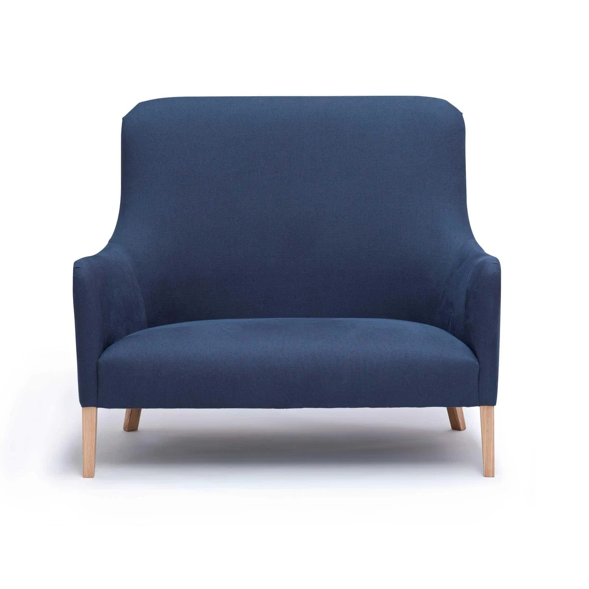 Heal's Pendel 2 Seater Sofa Melton Wool New Navy Walnut Feet - Heal's UK Furniture – image 4
