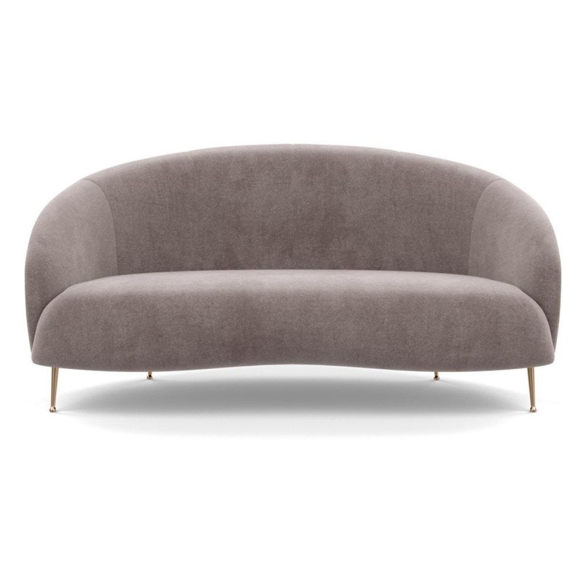 Heal's Bloomsbury 2 Seater Sofa Boucle Fern Brass Feet – image 2