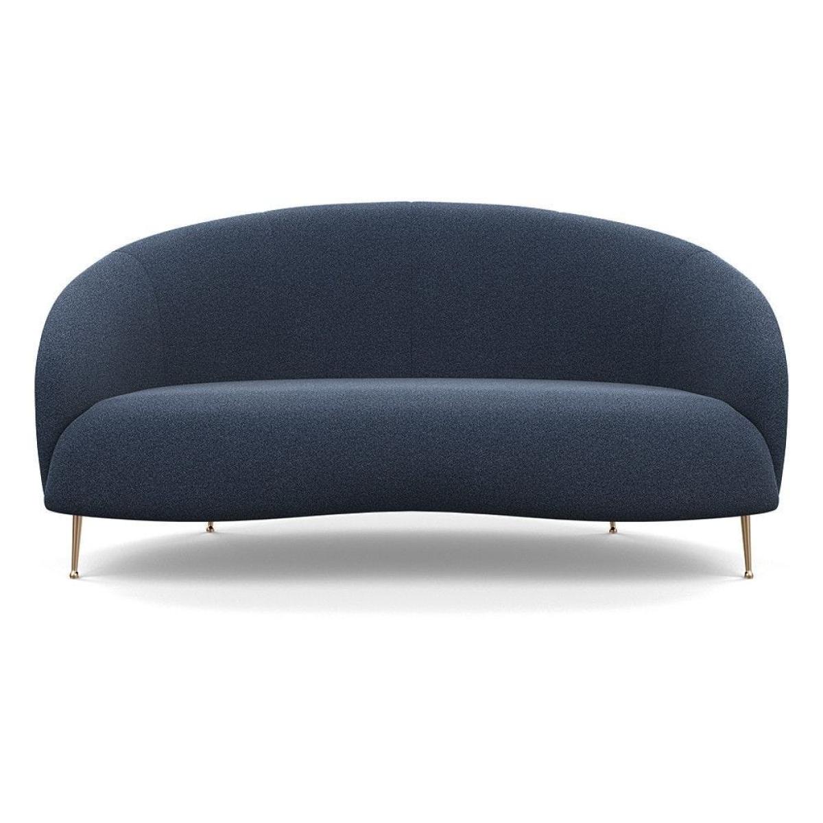 Heal's Bloomsbury 2 Seater Sofa Boucle Fern Brass Feet – image 11