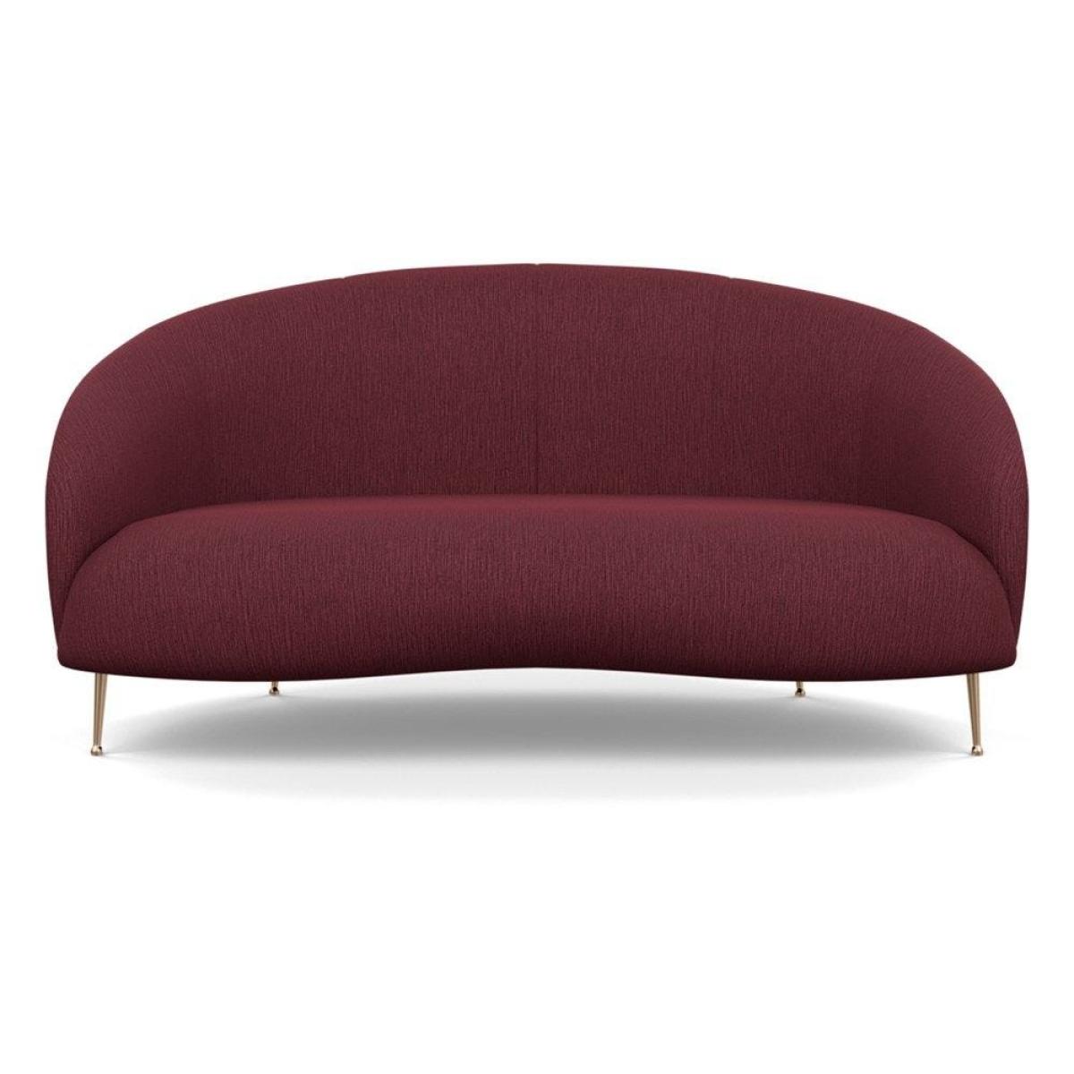 Heal's Bloomsbury 2 Seater Sofa Boucle Fern Brass Feet – image 12