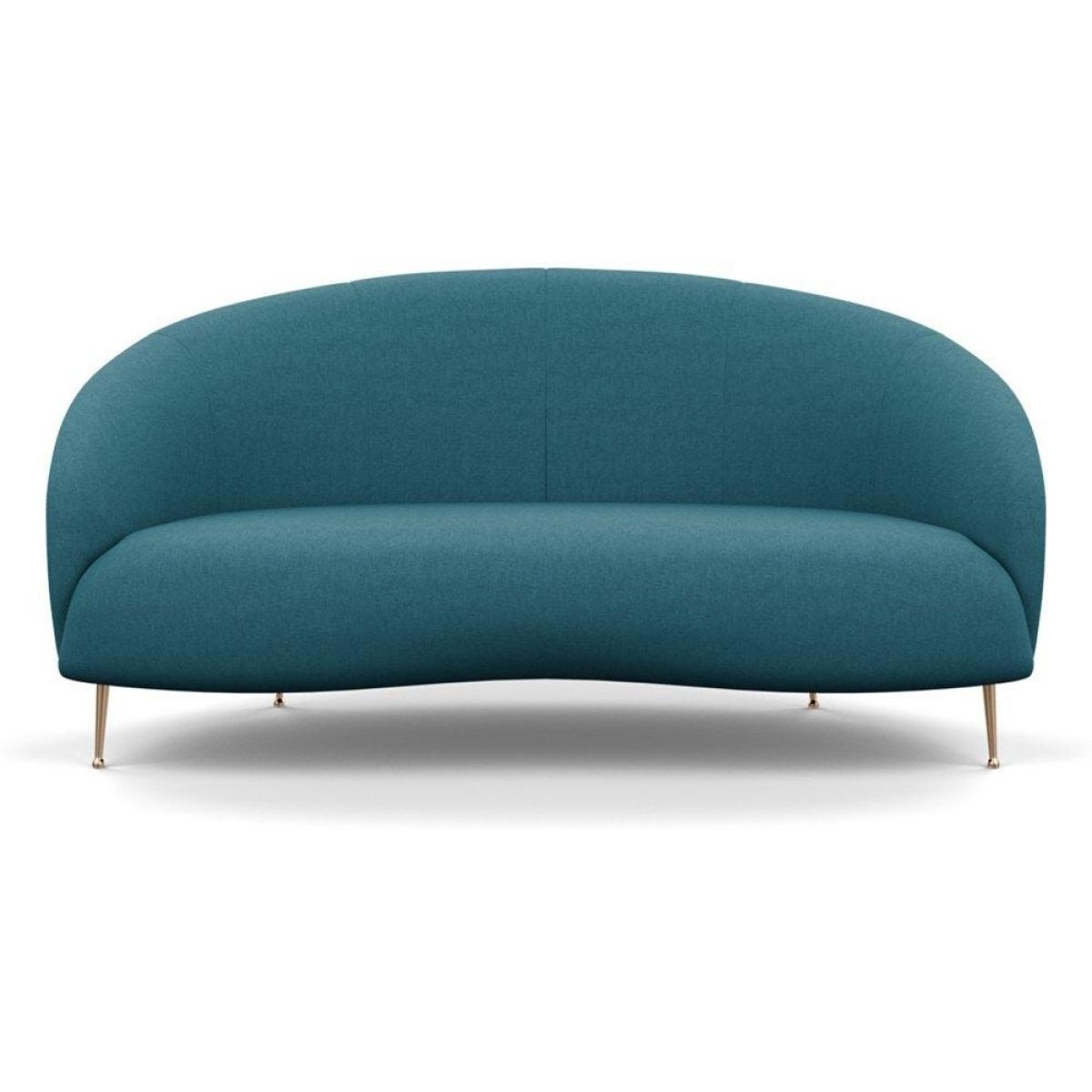 Heal's Bloomsbury 2 Seater Sofa Boucle Fern Brass Feet – image 13