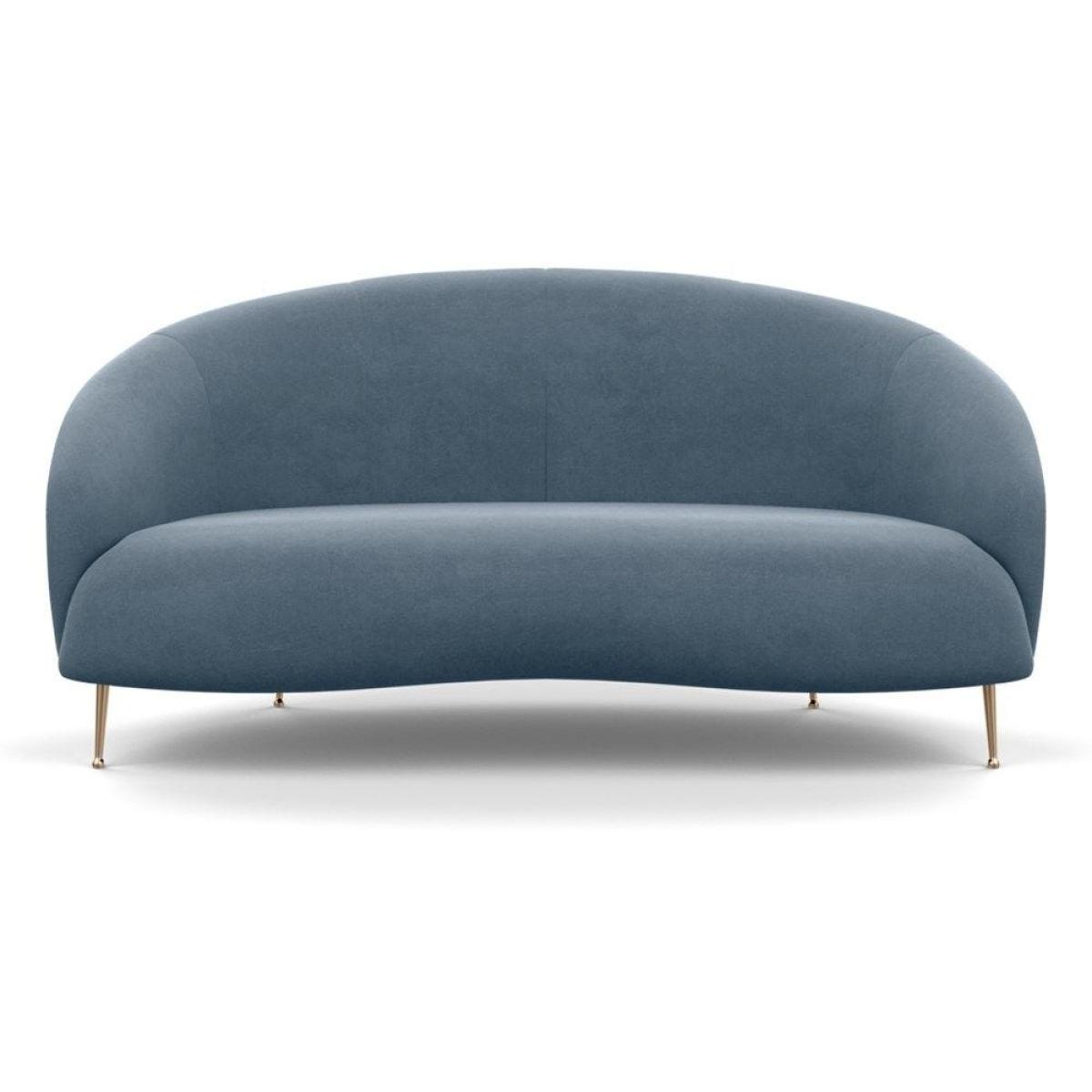 Heal's Bloomsbury 2 Seater Sofa Boucle Fern Brass Feet – image 14
