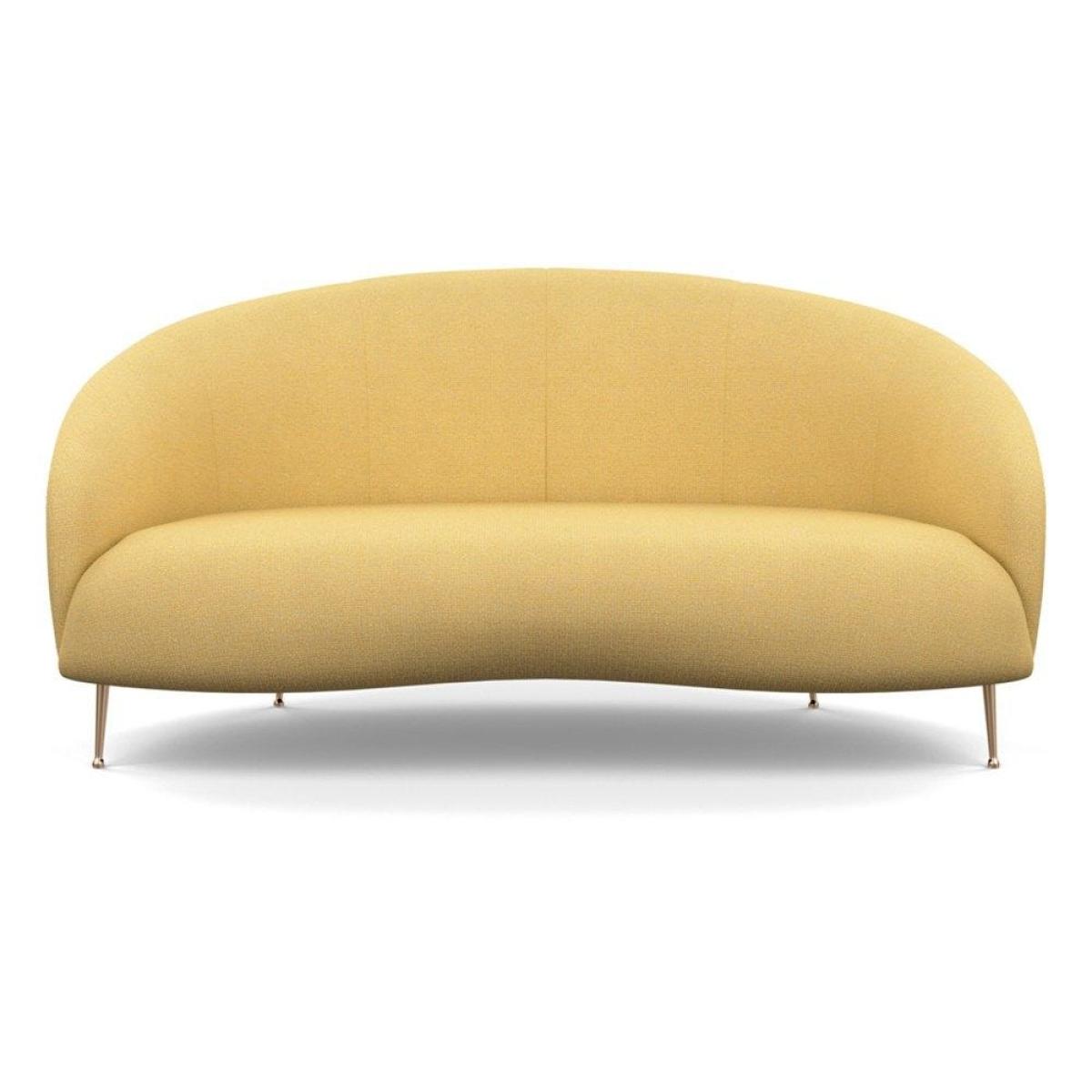 Heal's Bloomsbury 2 Seater Sofa Boucle Fern Brass Feet – image 15