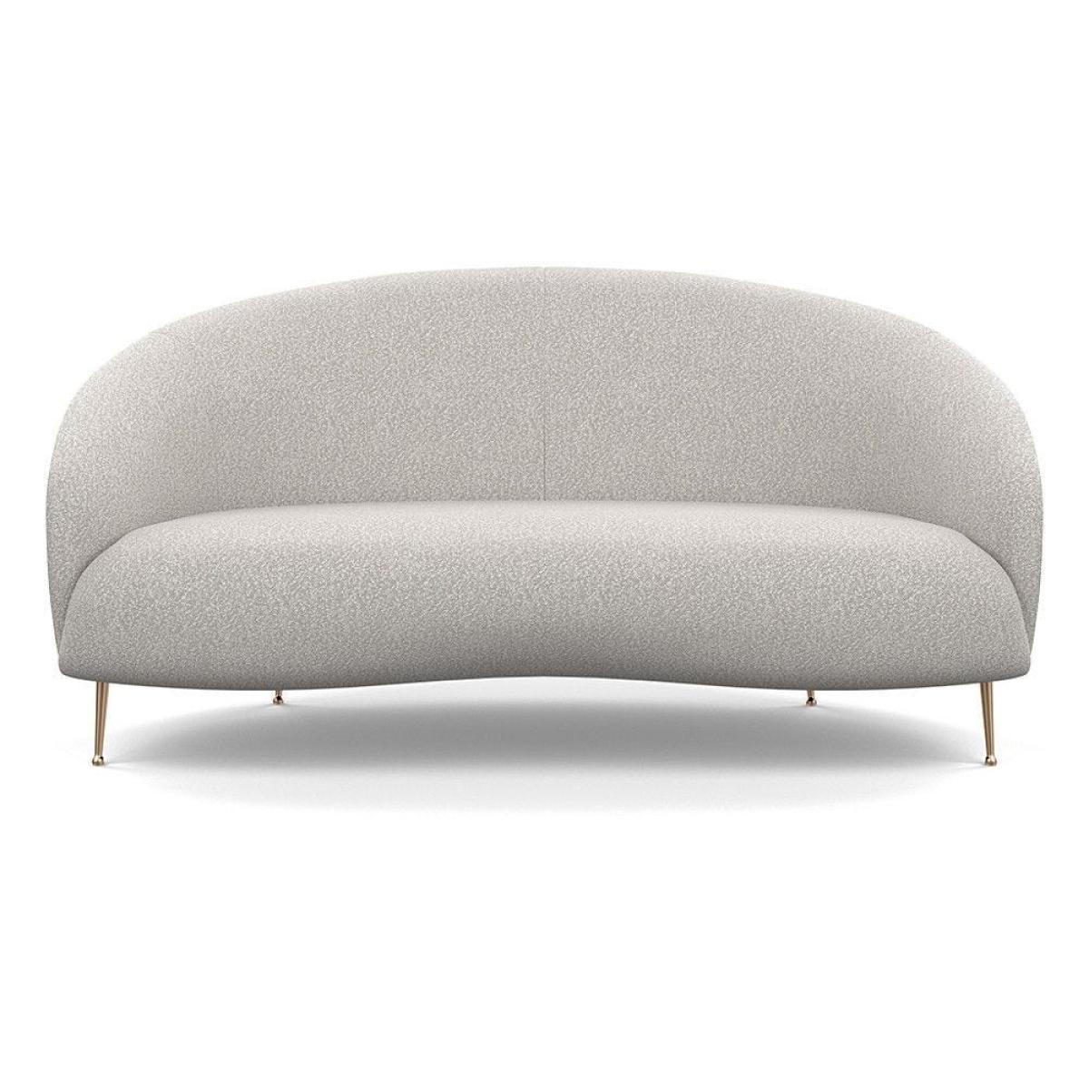 Heal's Bloomsbury 2 Seater Sofa Boucle Fern Brass Feet – image 16