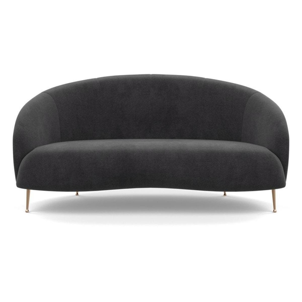 Heal's Bloomsbury 2 Seater Sofa Boucle Fern Brass Feet – image 17