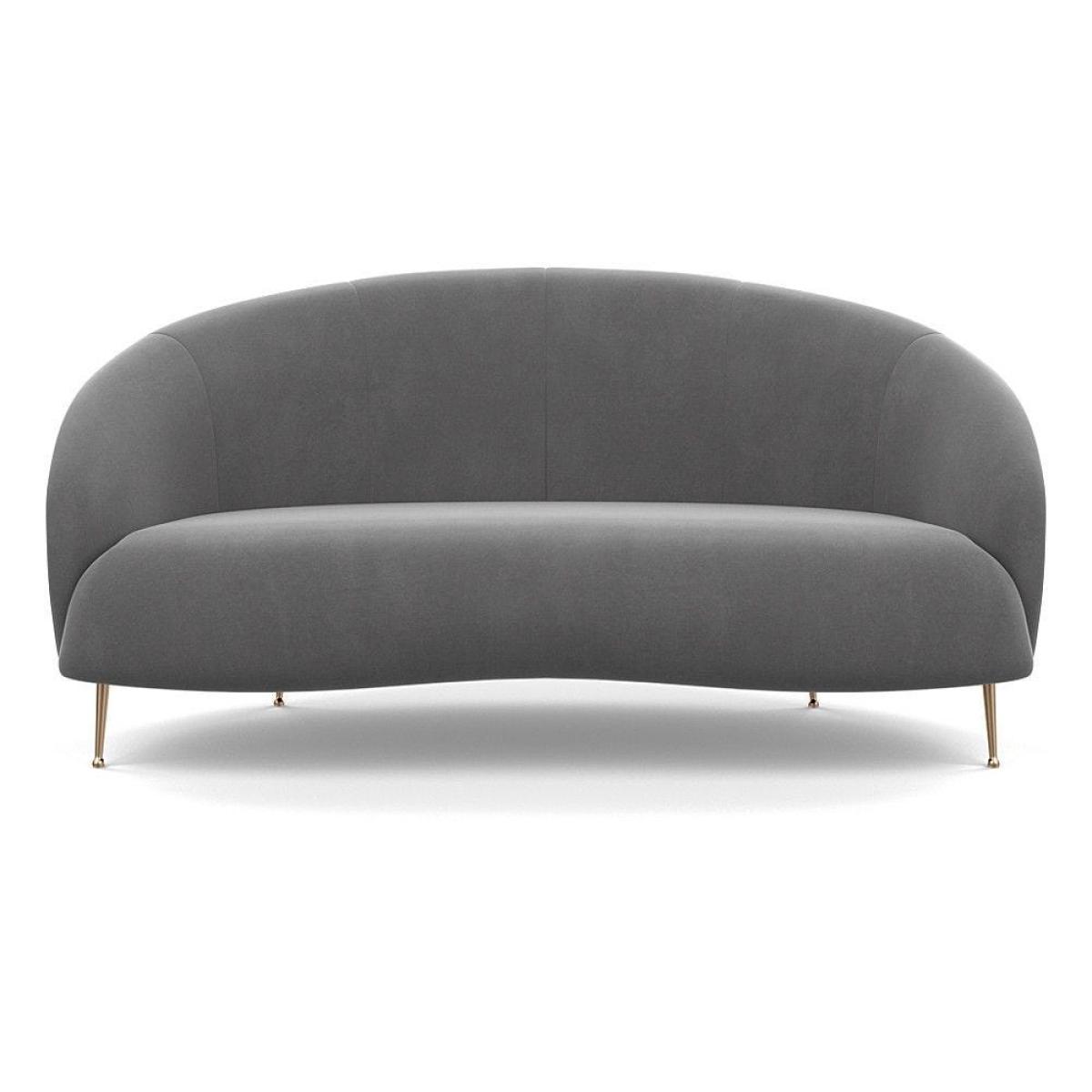 Heal's Bloomsbury 2 Seater Sofa Boucle Fern Brass Feet – image 21
