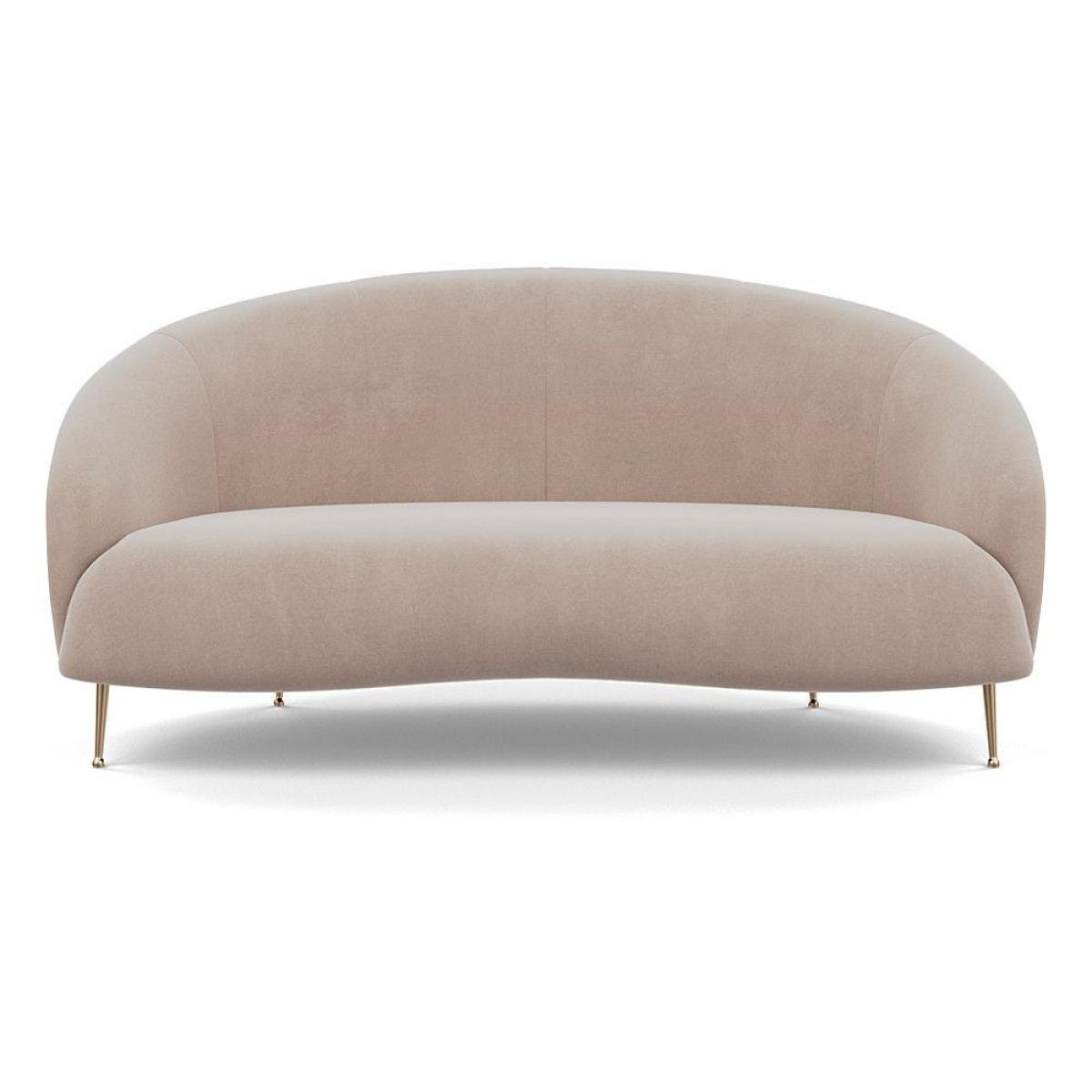 Heal's Bloomsbury 2 Seater Sofa Boucle Fern Brass Feet – image 23
