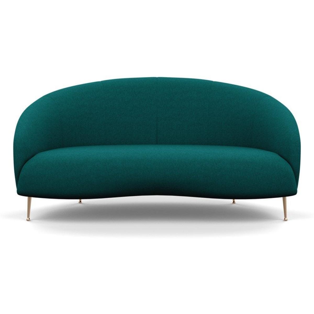 Heal's Bloomsbury 2 Seater Sofa Boucle Fern Brass Feet – image 24