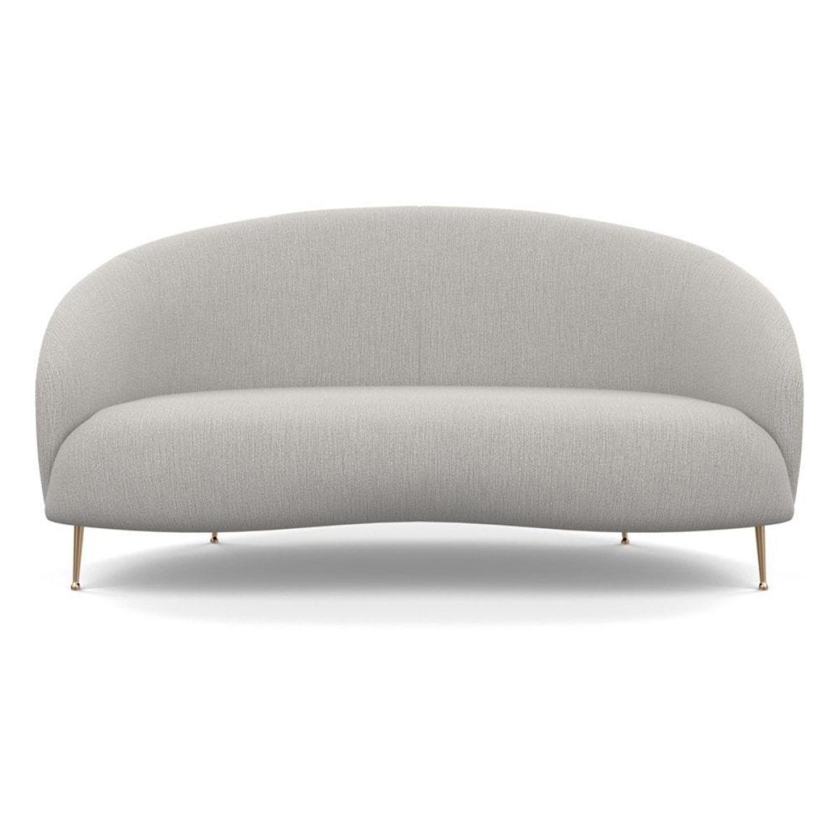 Heal's Bloomsbury 2 Seater Sofa Boucle Fern Brass Feet – image 25