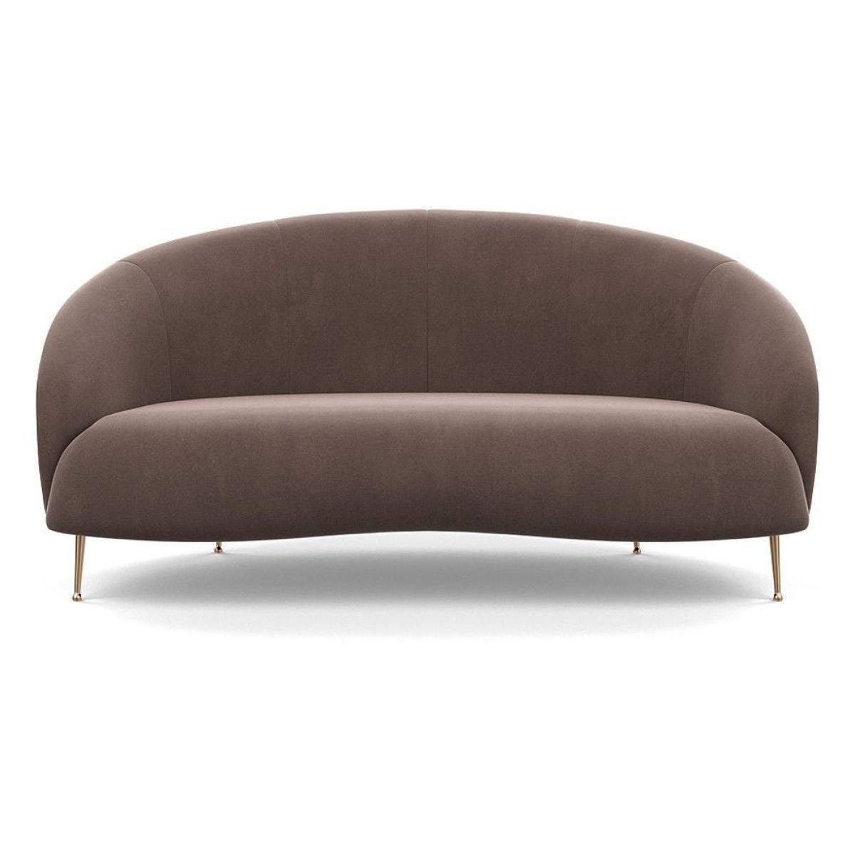 Heal's Bloomsbury 2 Seater Sofa Boucle Fern Brass Feet – image 26