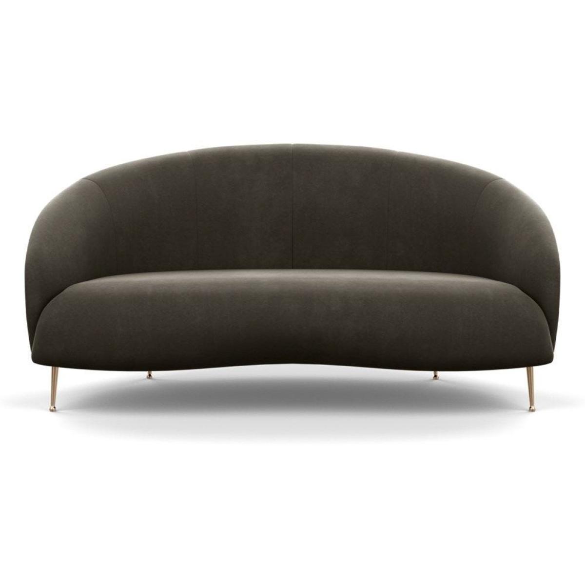 Heal's Bloomsbury 2 Seater Sofa Boucle Fern Brass Feet – image 30