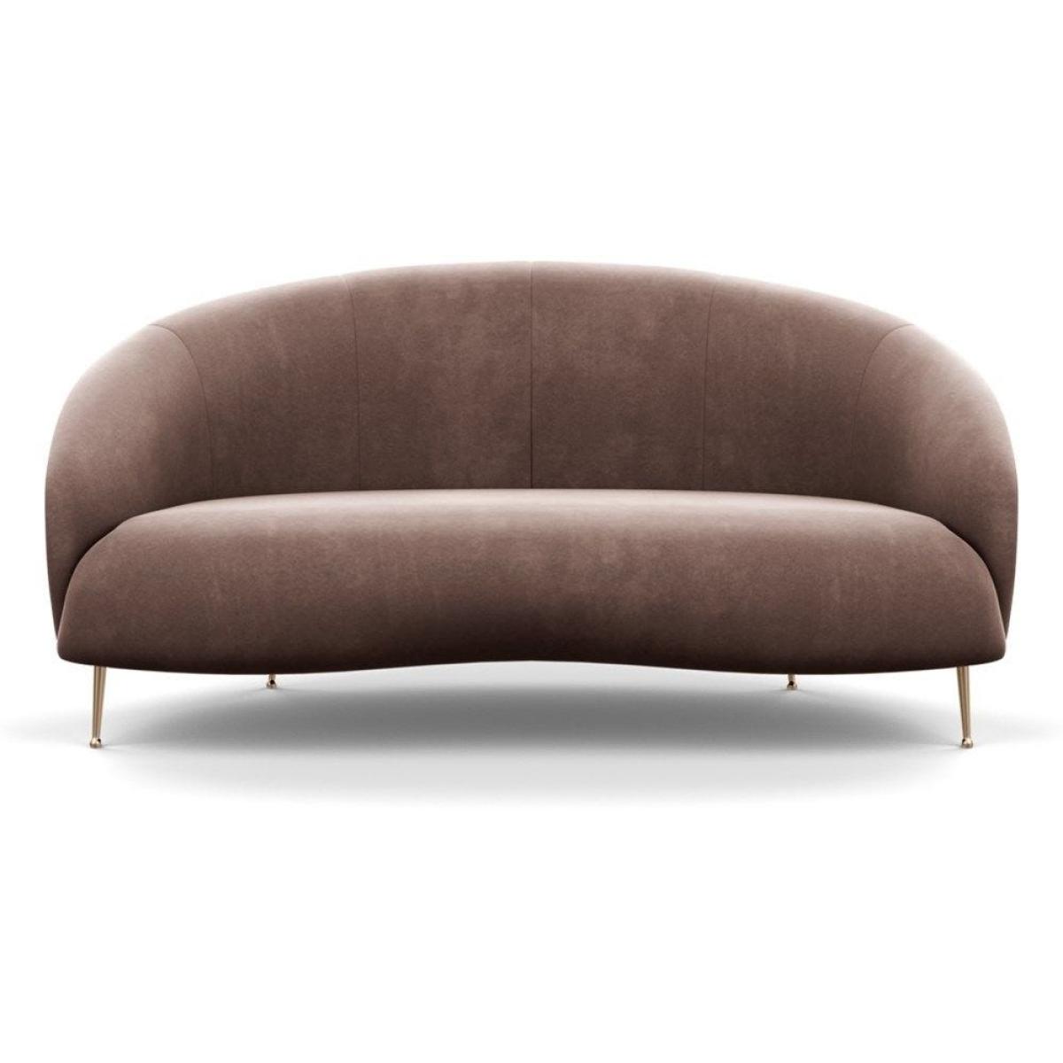Heal's Bloomsbury 2 Seater Sofa Boucle Fern Brass Feet – image 4