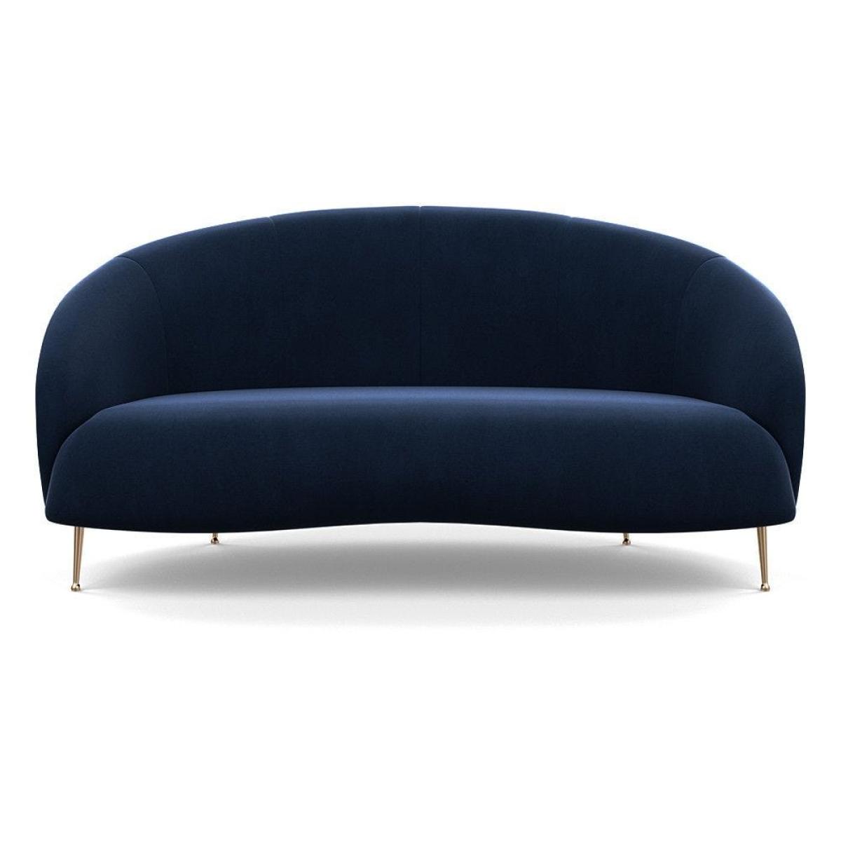 Heal's Bloomsbury 2 Seater Sofa Boucle Fern Brass Feet – image 35
