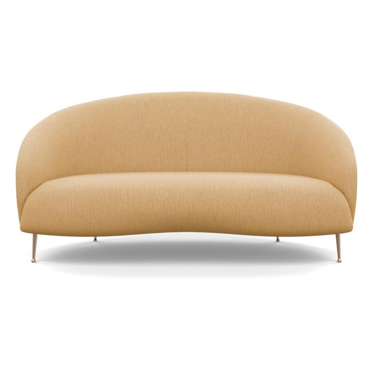 Heal's Bloomsbury 2 Seater Sofa Boucle Fern Brass Feet – image 36