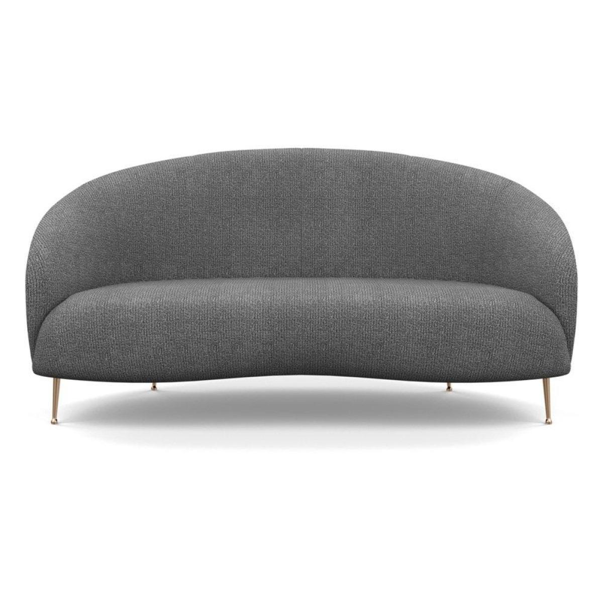 Heal's Bloomsbury 2 Seater Sofa Boucle Fern Brass Feet – image 37