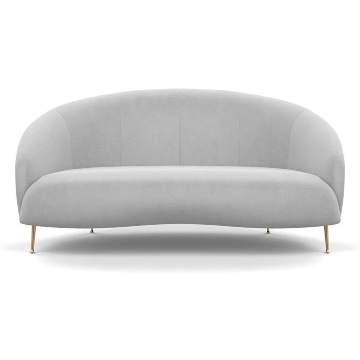 Heal's Bloomsbury 2 Seater Sofa Boucle Fern Brass Feet – image 38