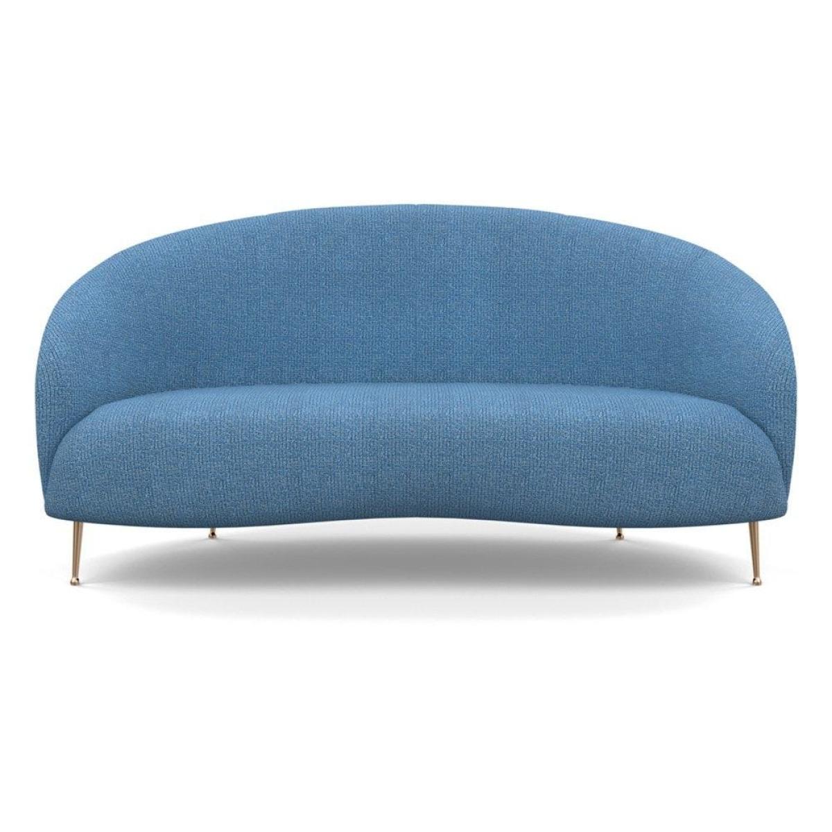 Heal's Bloomsbury 2 Seater Sofa Boucle Fern Brass Feet – image 39