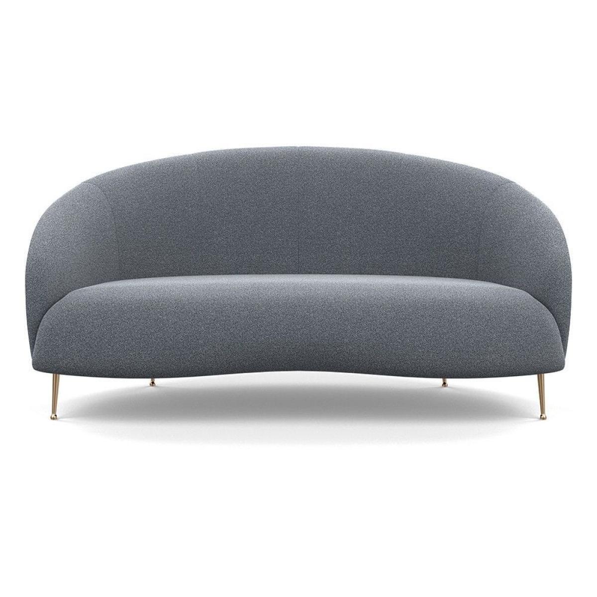 Heal's Bloomsbury 2 Seater Sofa Boucle Fern Brass Feet – image 5