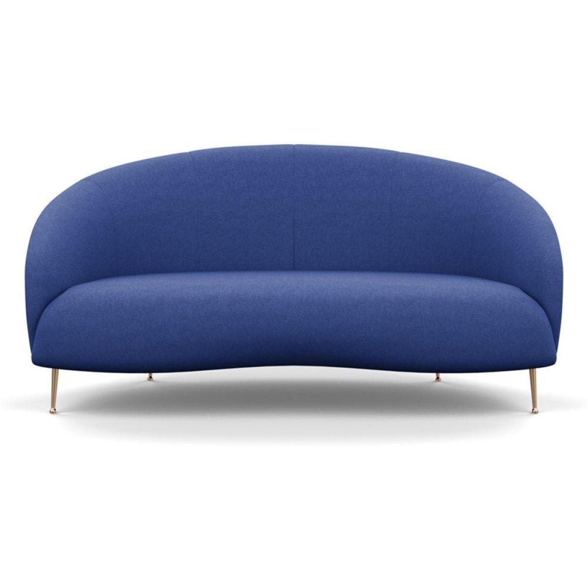 Heal's Bloomsbury 2 Seater Sofa Boucle Fern Brass Feet – image 41