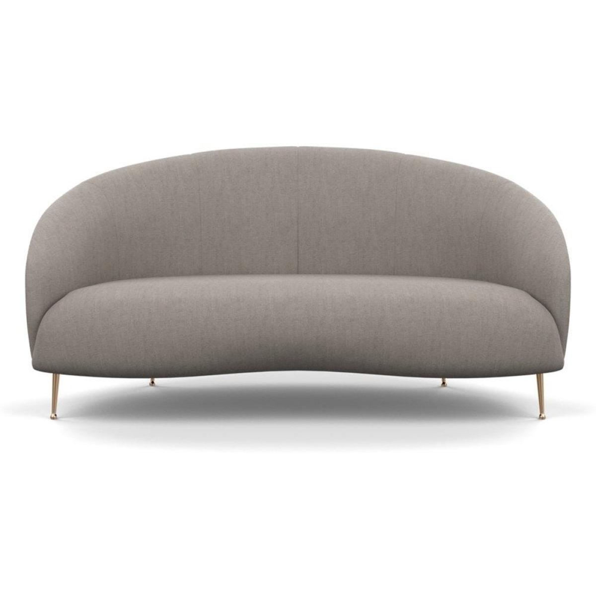 Heal's Bloomsbury 2 Seater Sofa Boucle Fern Brass Feet – image 43