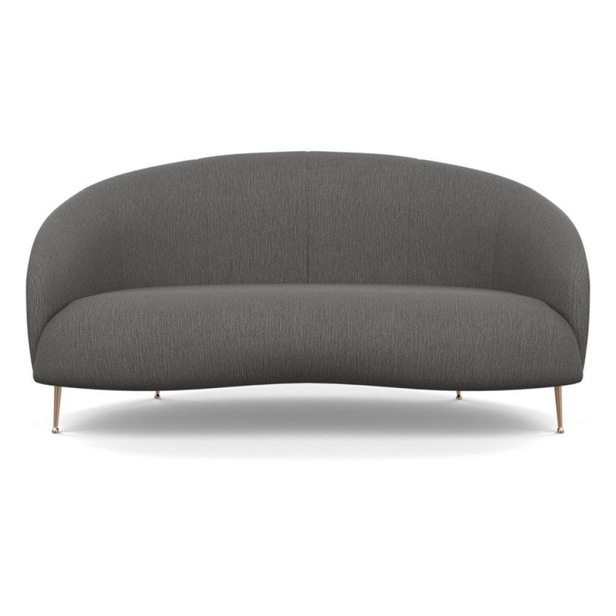 Heal's Bloomsbury 2 Seater Sofa Boucle Fern Brass Feet – image 44
