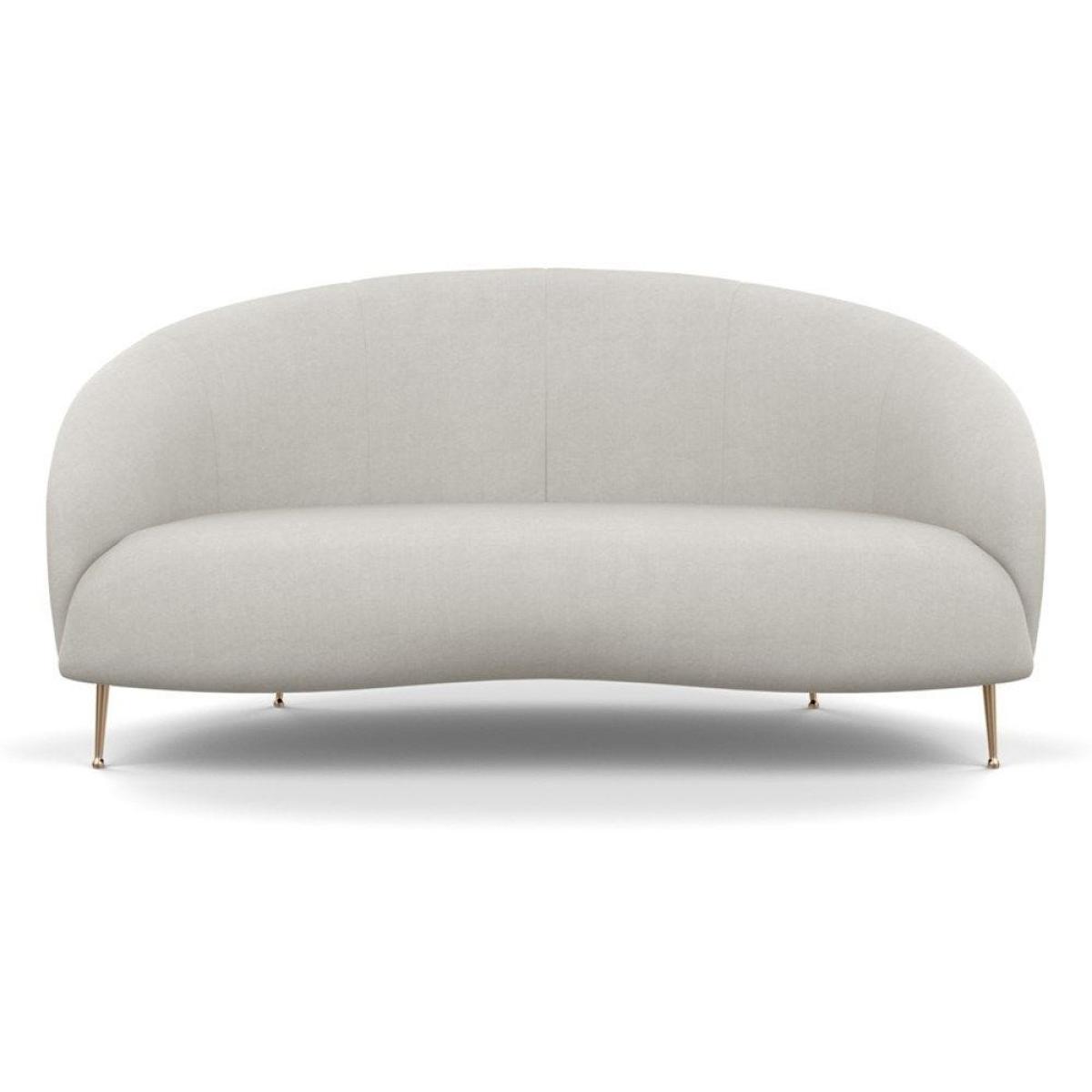 Heal's Bloomsbury 2 Seater Sofa Boucle Fern Brass Feet – image 46