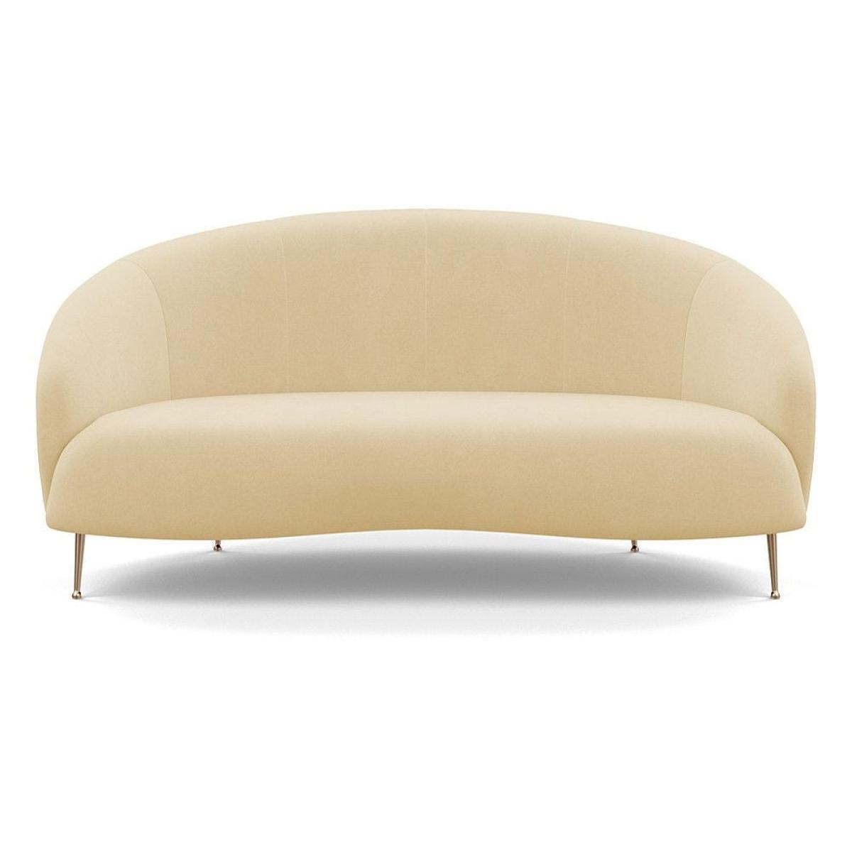 Heal's Bloomsbury 2 Seater Sofa Boucle Fern Brass Feet – image 47