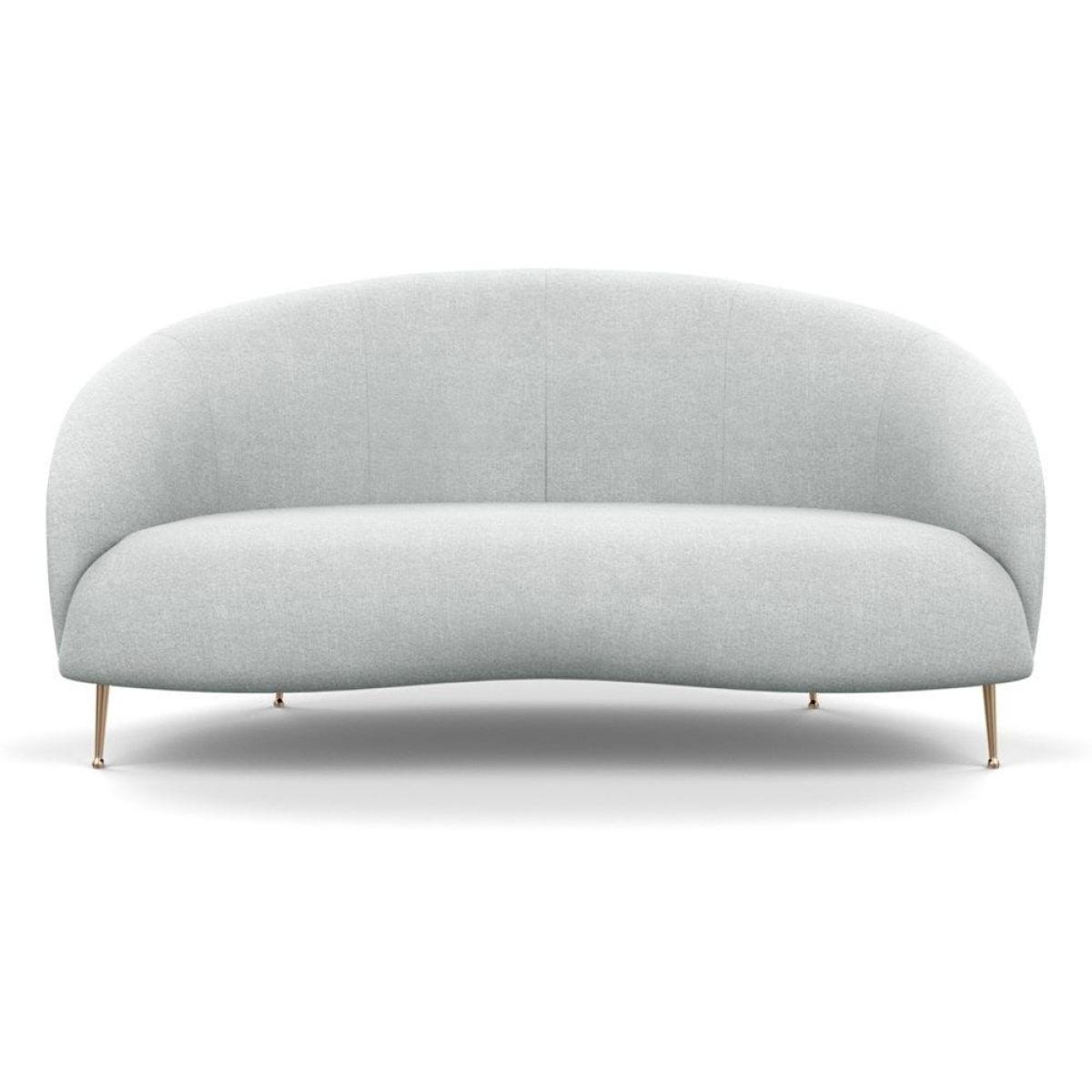 Heal's Bloomsbury 2 Seater Sofa Boucle Fern Brass Feet – image 48
