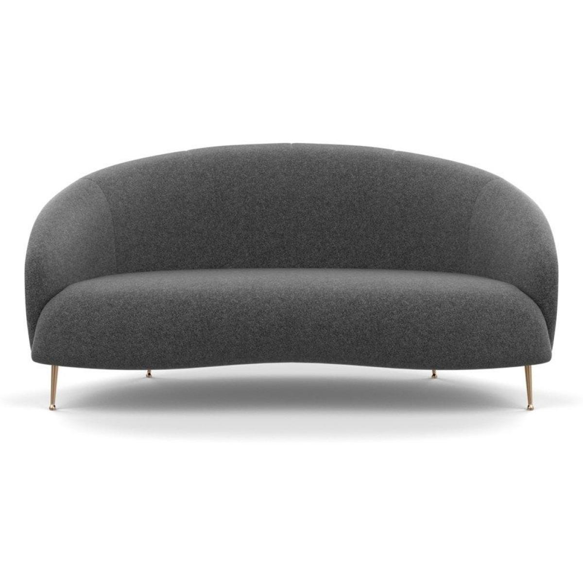 Heal's Bloomsbury 2 Seater Sofa Boucle Fern Brass Feet – image 49