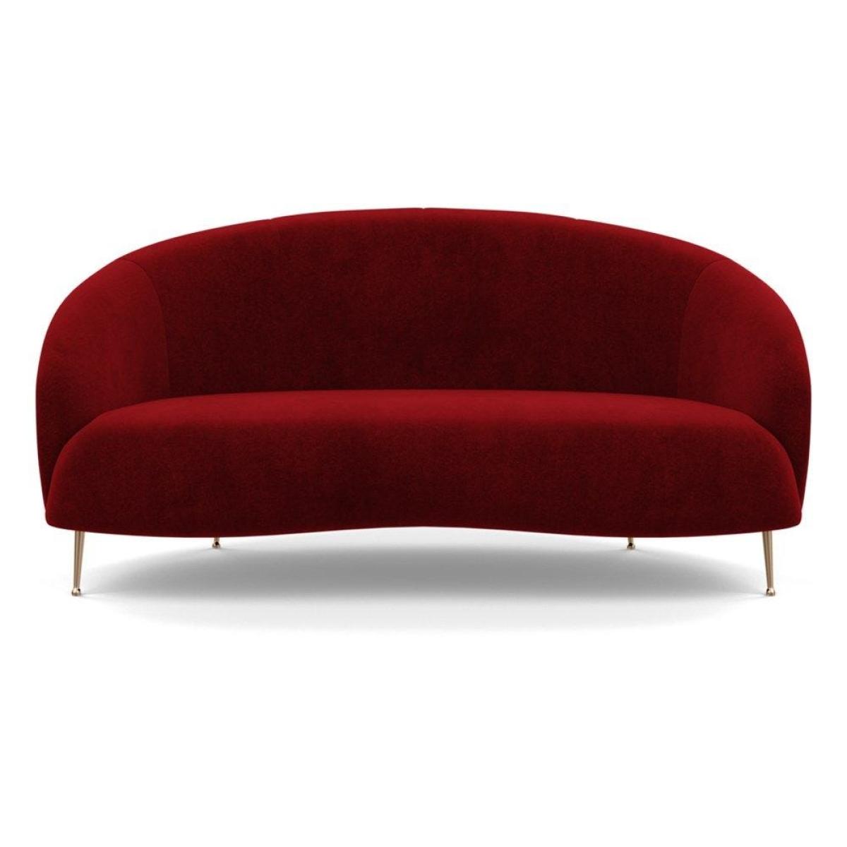 Heal's Bloomsbury 2 Seater Sofa Boucle Fern Brass Feet – image 51
