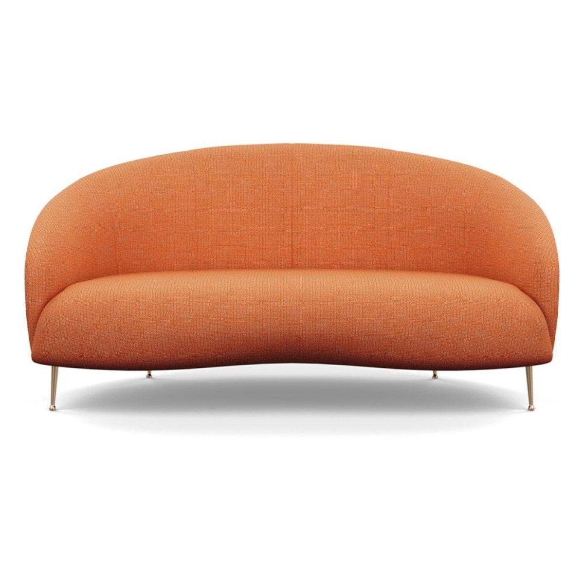 Heal's Bloomsbury 2 Seater Sofa Boucle Fern Brass Feet – image 53