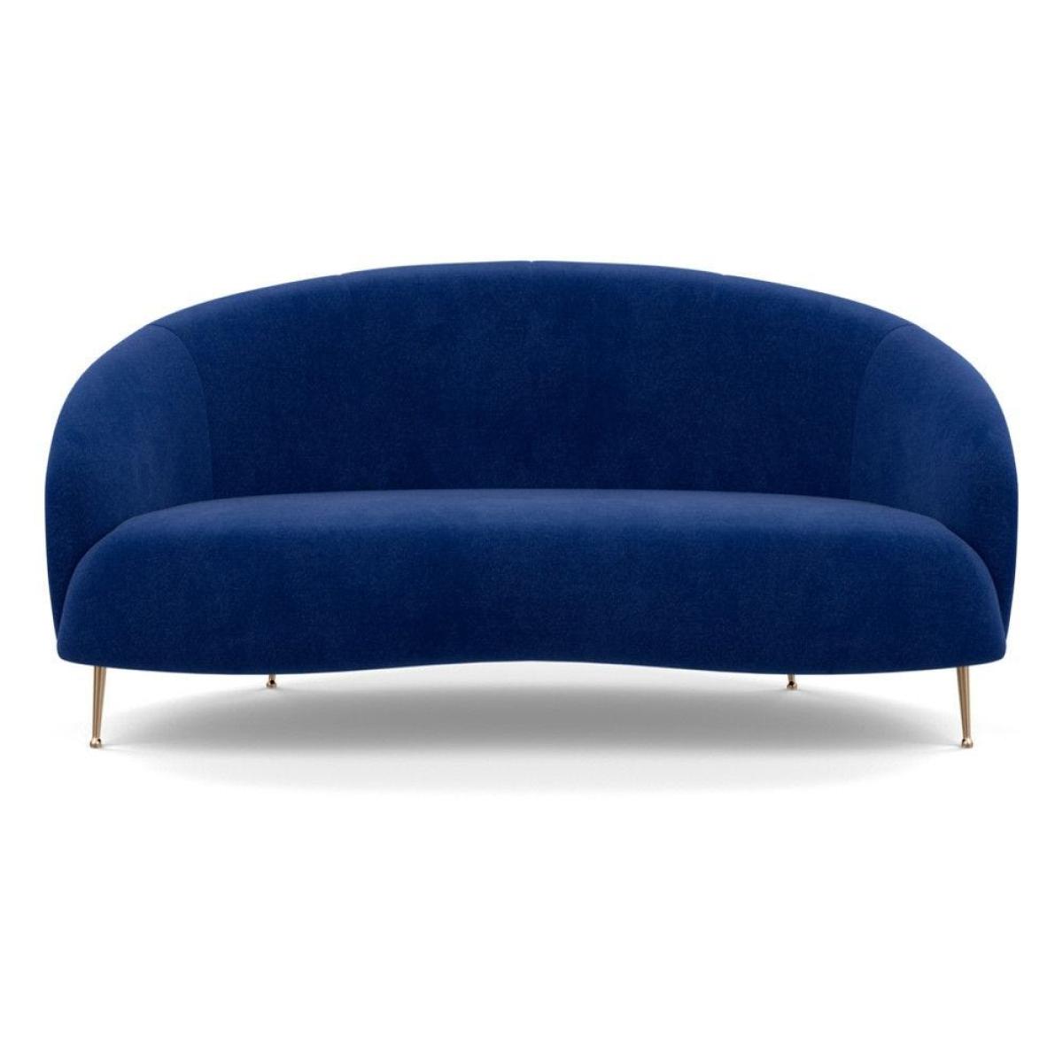 Heal's Bloomsbury 2 Seater Sofa Boucle Fern Brass Feet – image 54
