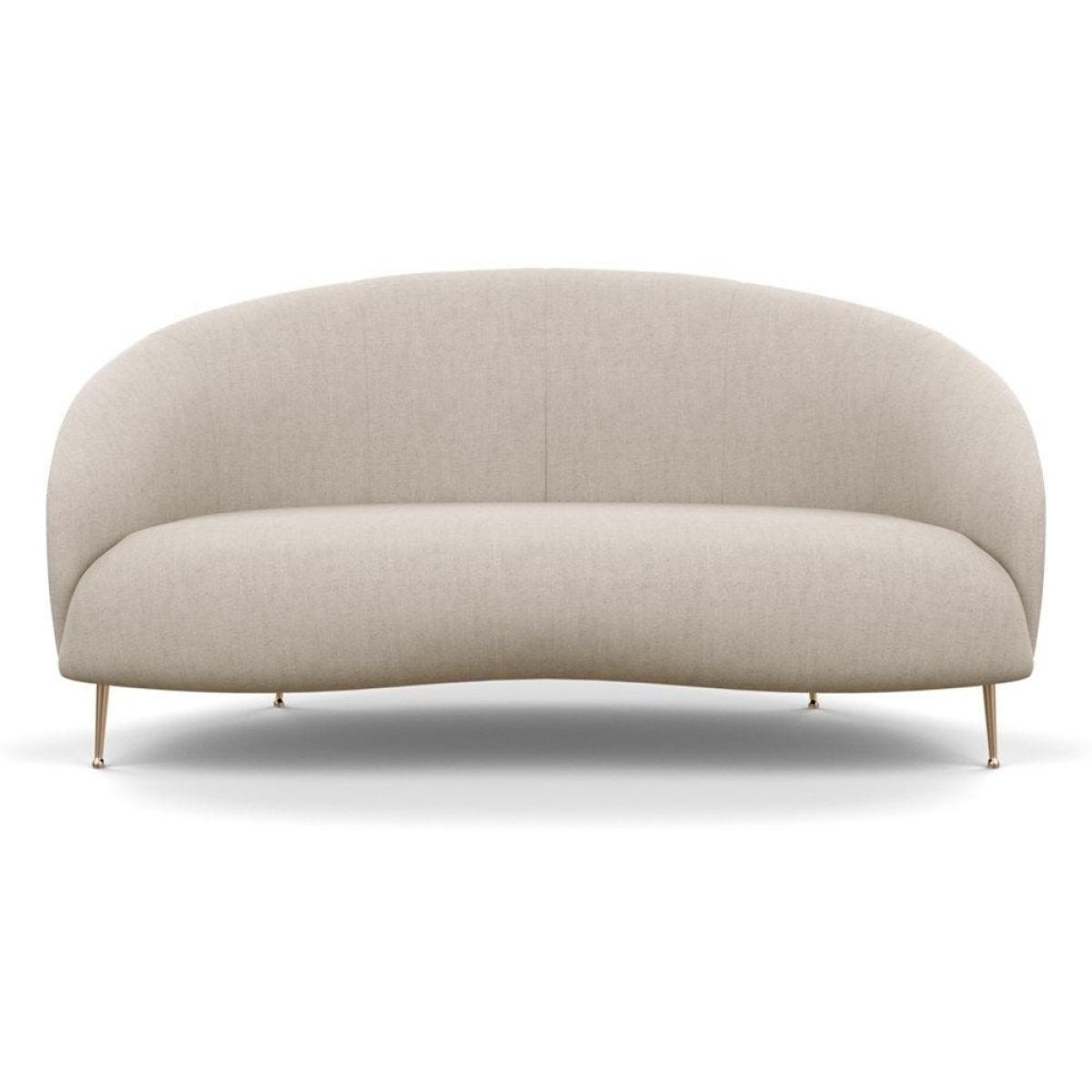 Heal's Bloomsbury 2 Seater Sofa Boucle Fern Brass Feet – image 57