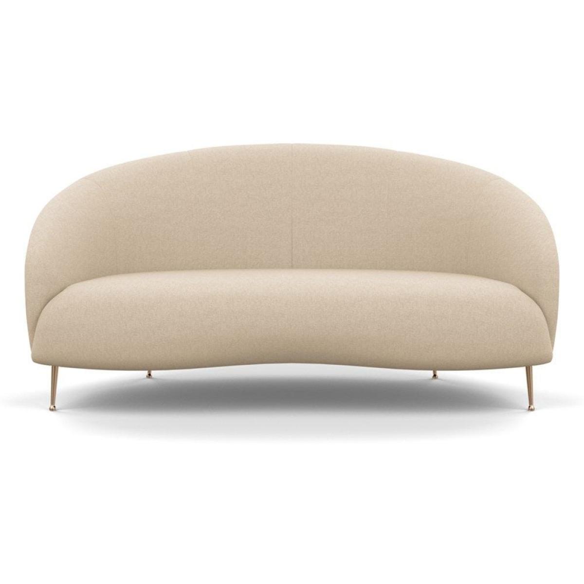 Heal's Bloomsbury 2 Seater Sofa Boucle Fern Brass Feet – image 10