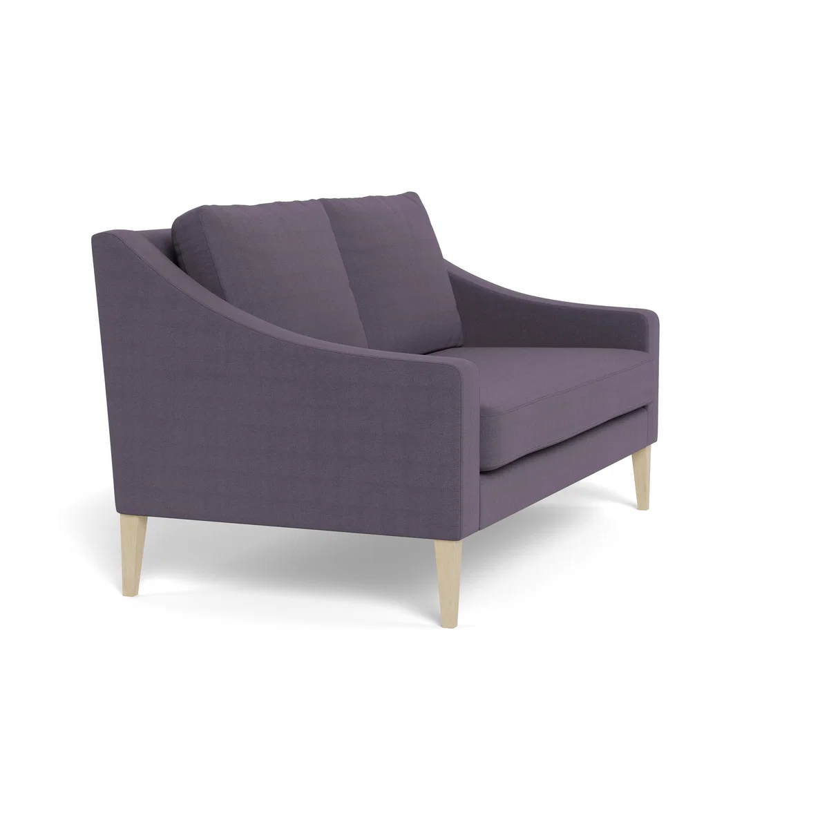 Heal's Richmond 2 Seater Sofa Linen Shadow Walnut Feet – image 3