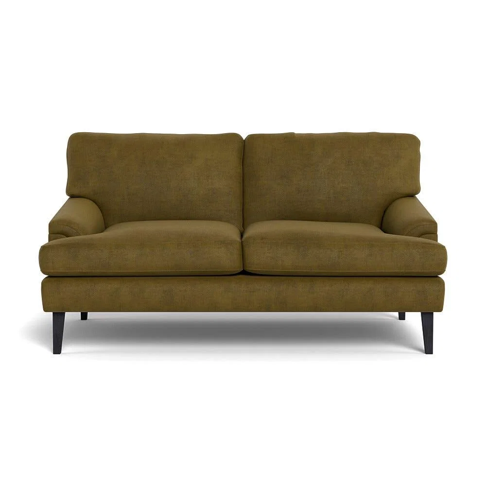 Heal's Stanton 2 Seater Sofa Smart Luxe Velvet Peridot Black Feet – image 2
