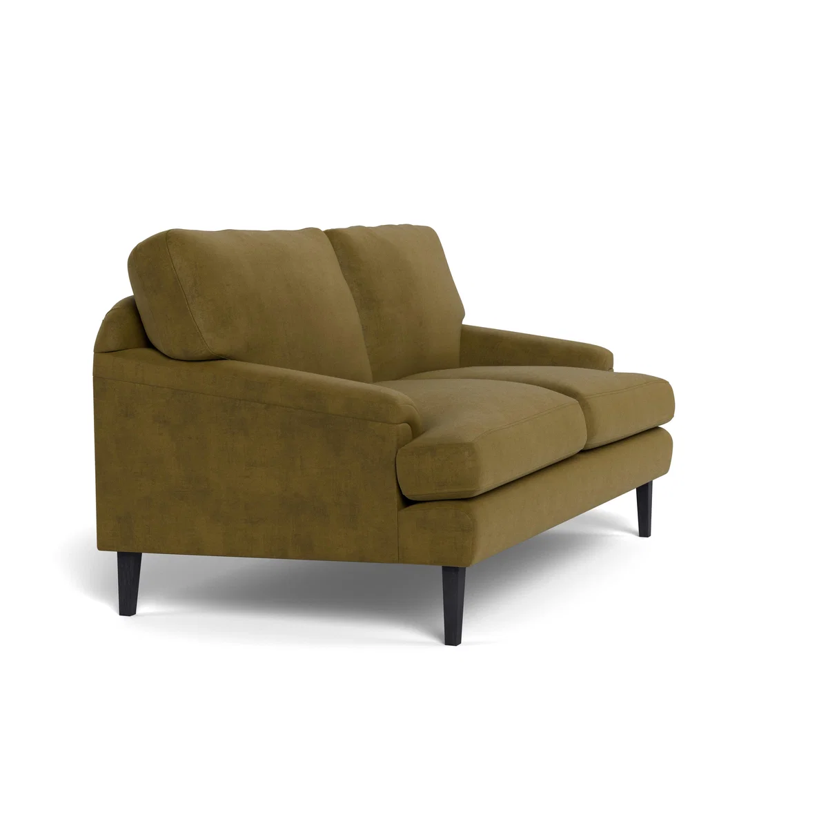 Heal's Stanton 2 Seater Sofa Smart Luxe Velvet Peridot Black Feet – image 3