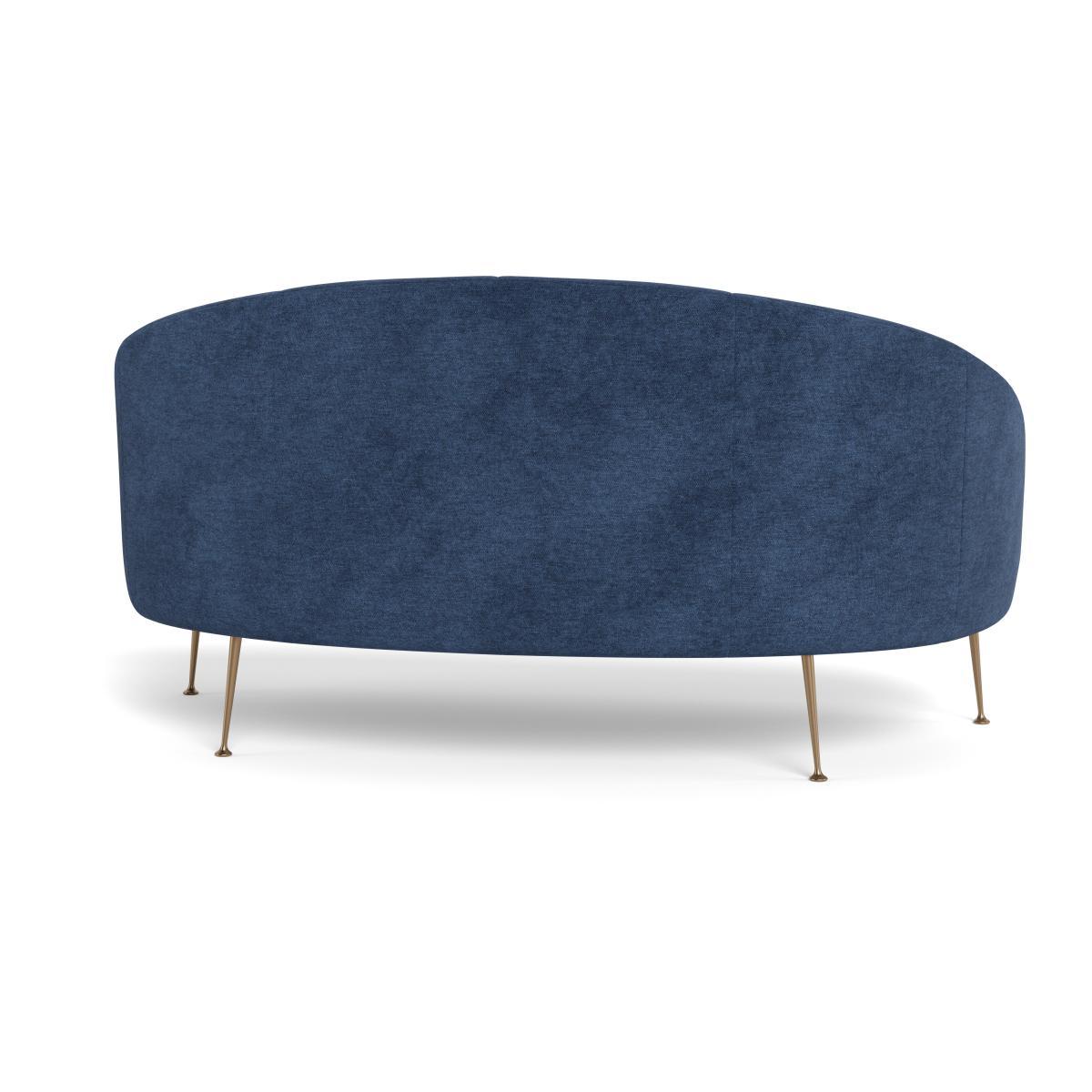 Heal's Bloomsbury 2 Seater Sofa Broad Weave Lagoon Brass Feet - Heal's UK Furniture – image 5