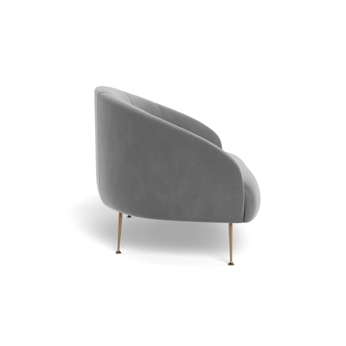 Heal's Bloomsbury 2 Seater Sofa Smart Velvet Mercury Brass Feet - Heal's UK Furniture – image 3