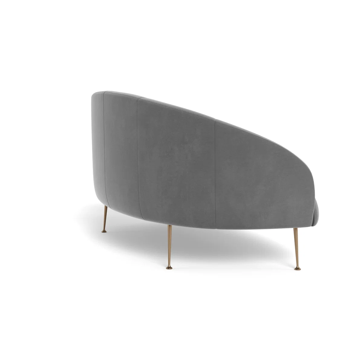 Heal's Bloomsbury 2 Seater Sofa Smart Velvet Mercury Brass Feet - Heal's UK Furniture – image 4