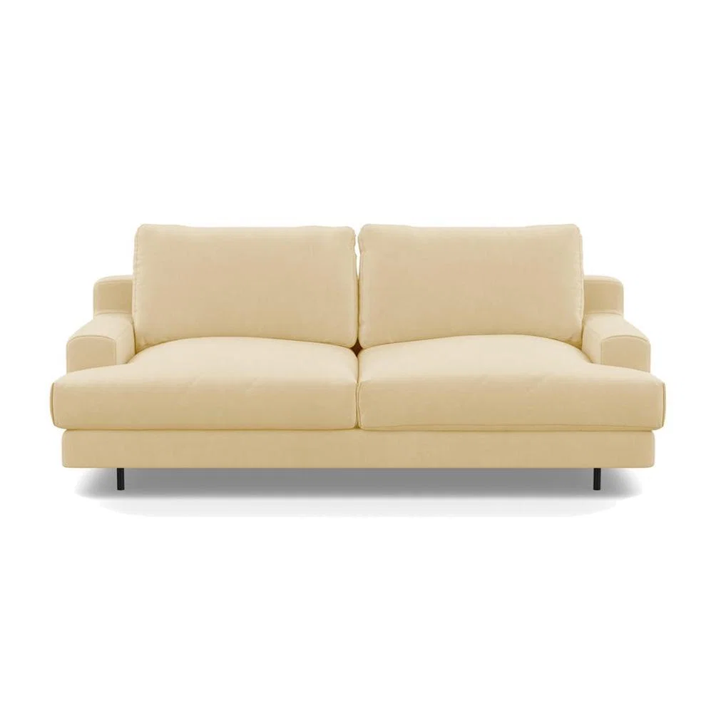 Heal's Orso 2 Seater Sofa Texture Pale Grey Black Feet - Heal's UK Furniture – image 1
