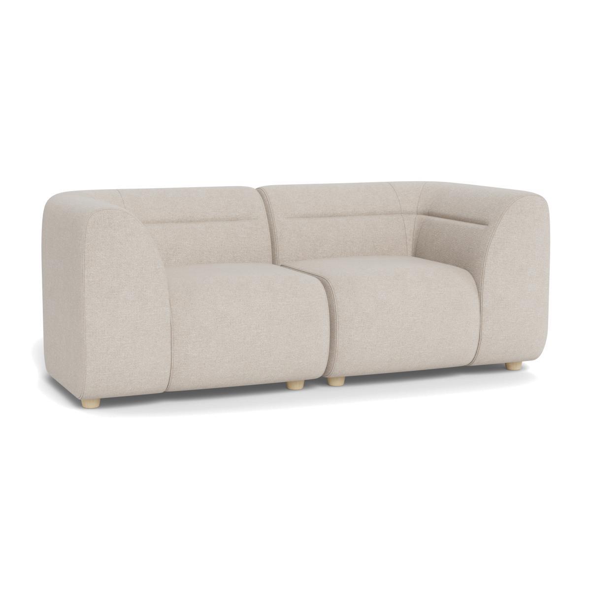 Heal's Lilli 2 Seater Sofa Texture Limestone Natural Ash Feet - Heal's UK Furniture – image 1