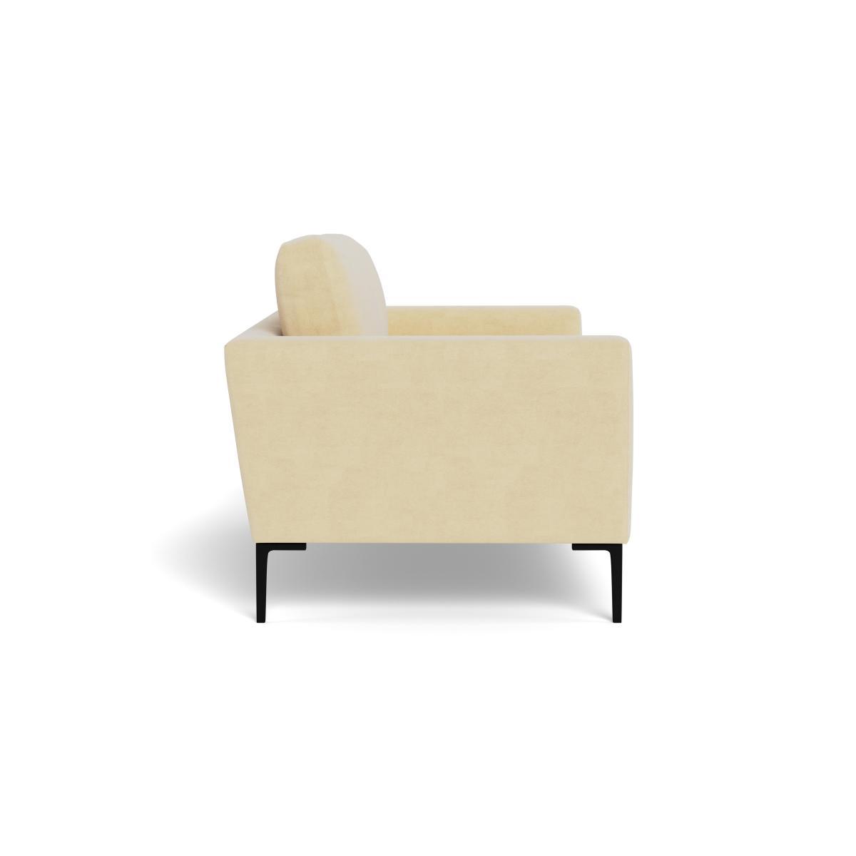 Heal's Eton 2 Seater Sofa Smart Luxe Velvet Biscuit Black Feet - Heal's UK Furniture – image 3