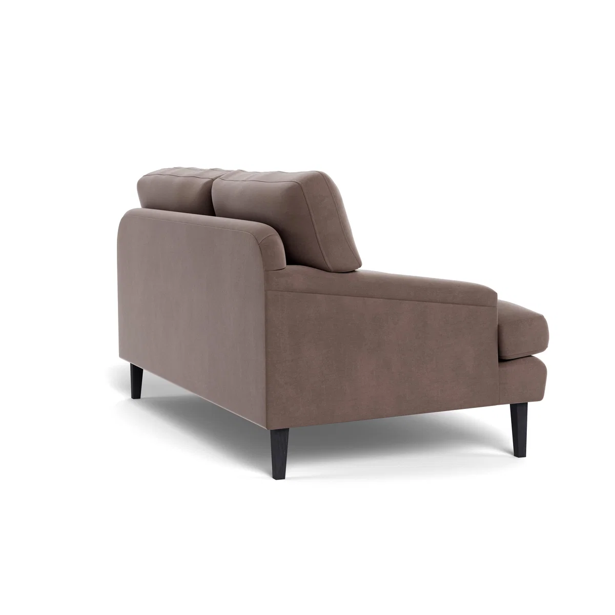 Heal's Stanton 2 Seater Sofa Smart Velvet Mouse Walnut Stained Feet – image 5