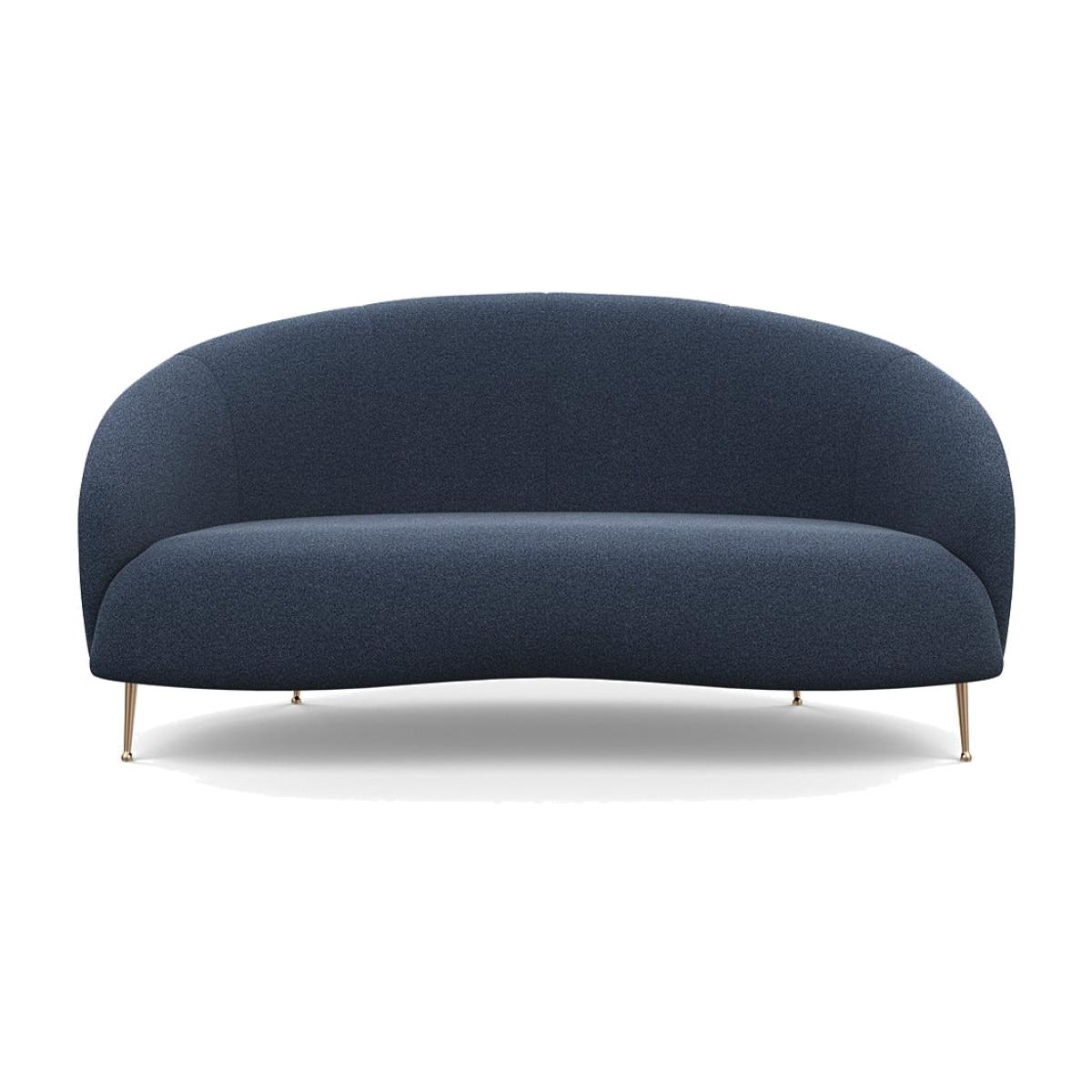 Heal's Bloomsbury 2 Seater Sofa Boucle Indigo Brass Feet – image 1